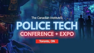 Police Tech Conference and Expo banner highlighting March 4-5, 2025, in Toronto, ON.