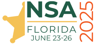 National Sheriffs' Association Conference 2025 logo showing June 23-26, 2025, Fort Lauderdale, FL.